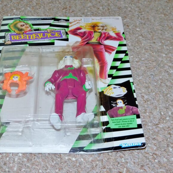 1989 Kenner Beetlejuice 5" Spinhead Beetlejuice Figure MOC Brand New Canadian - Picture 11 of 12